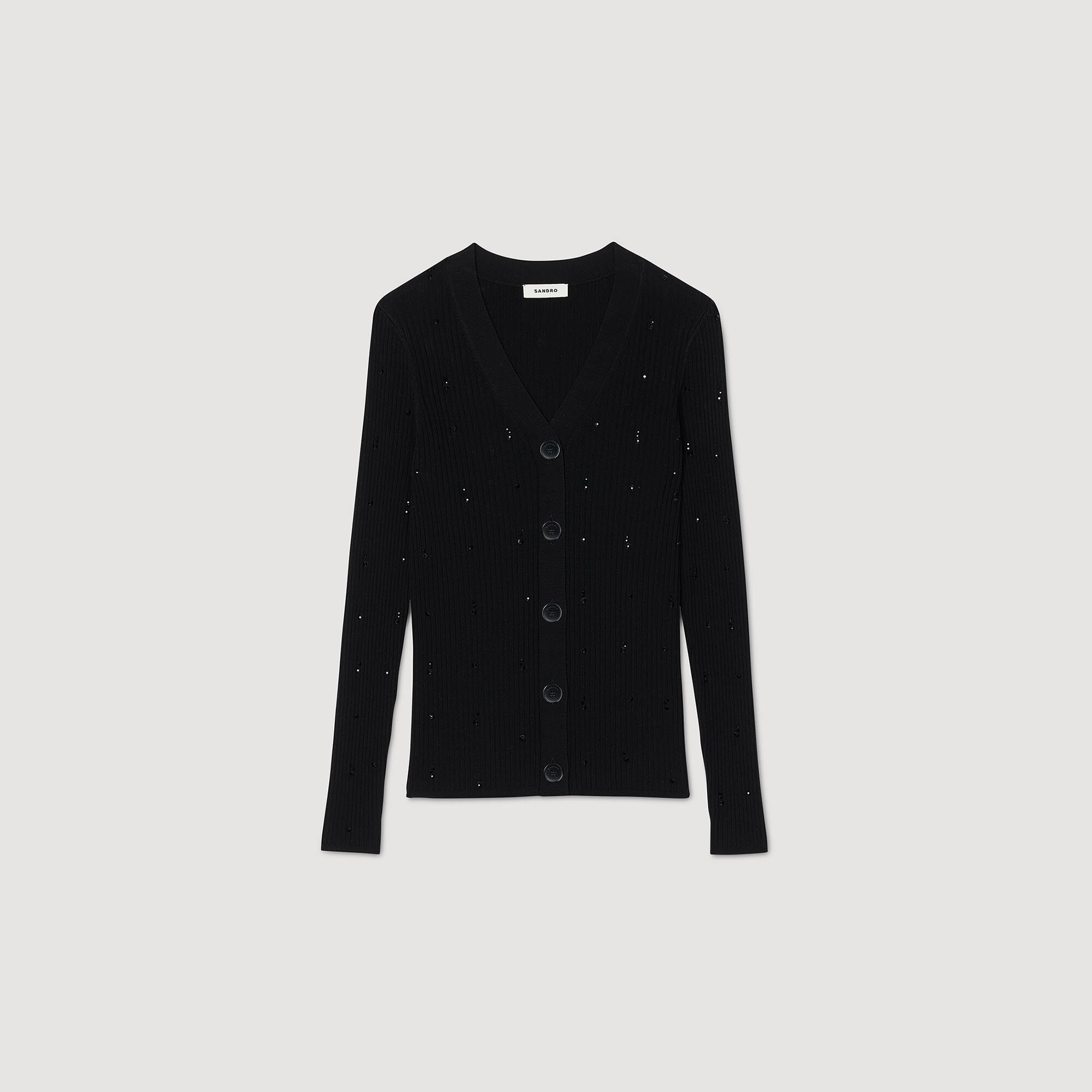 Sandro cardigan with embroidery on the back 2025