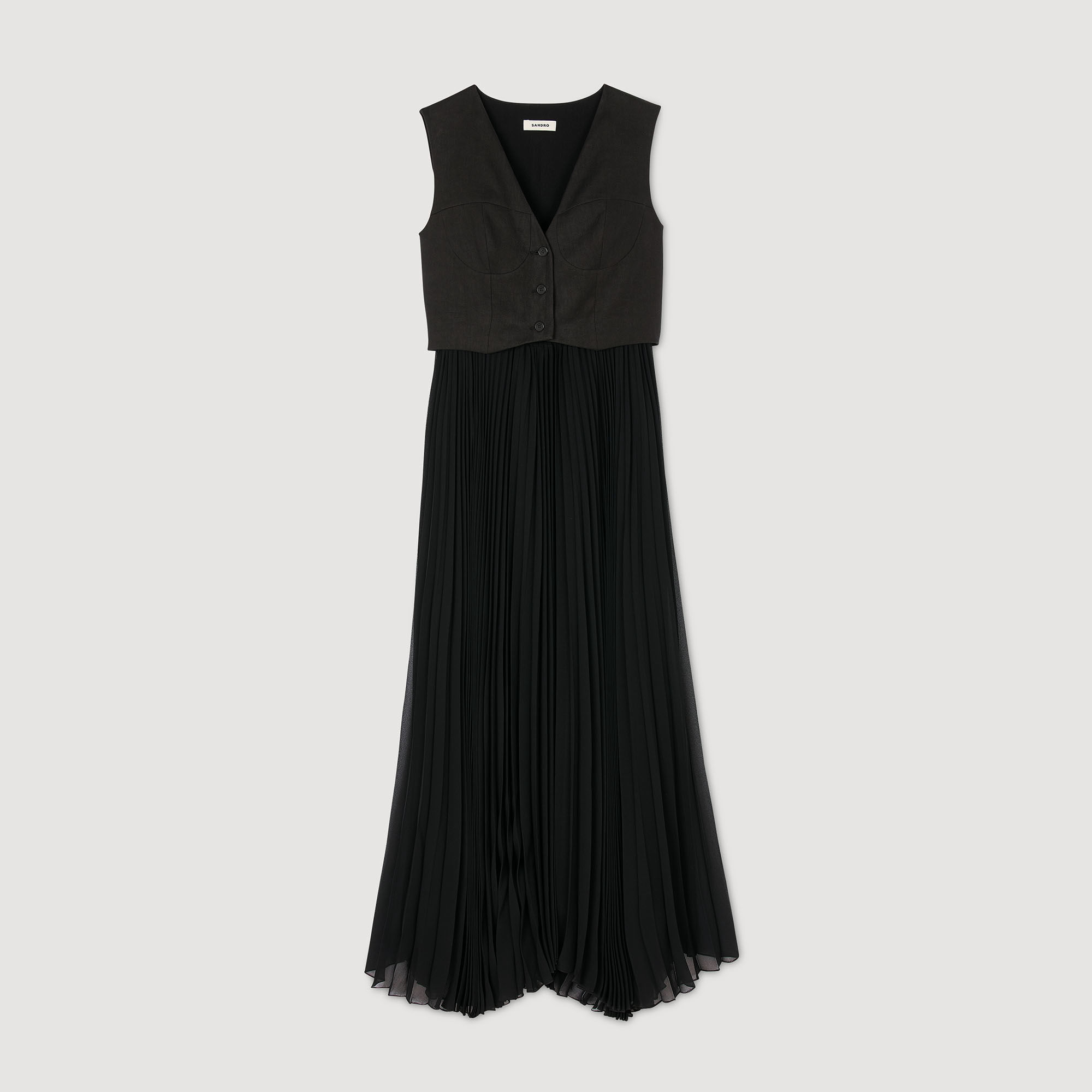 Pleated maxi dress