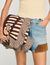 Striped crochet bag