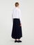 Curb chain buckle pleated skirt