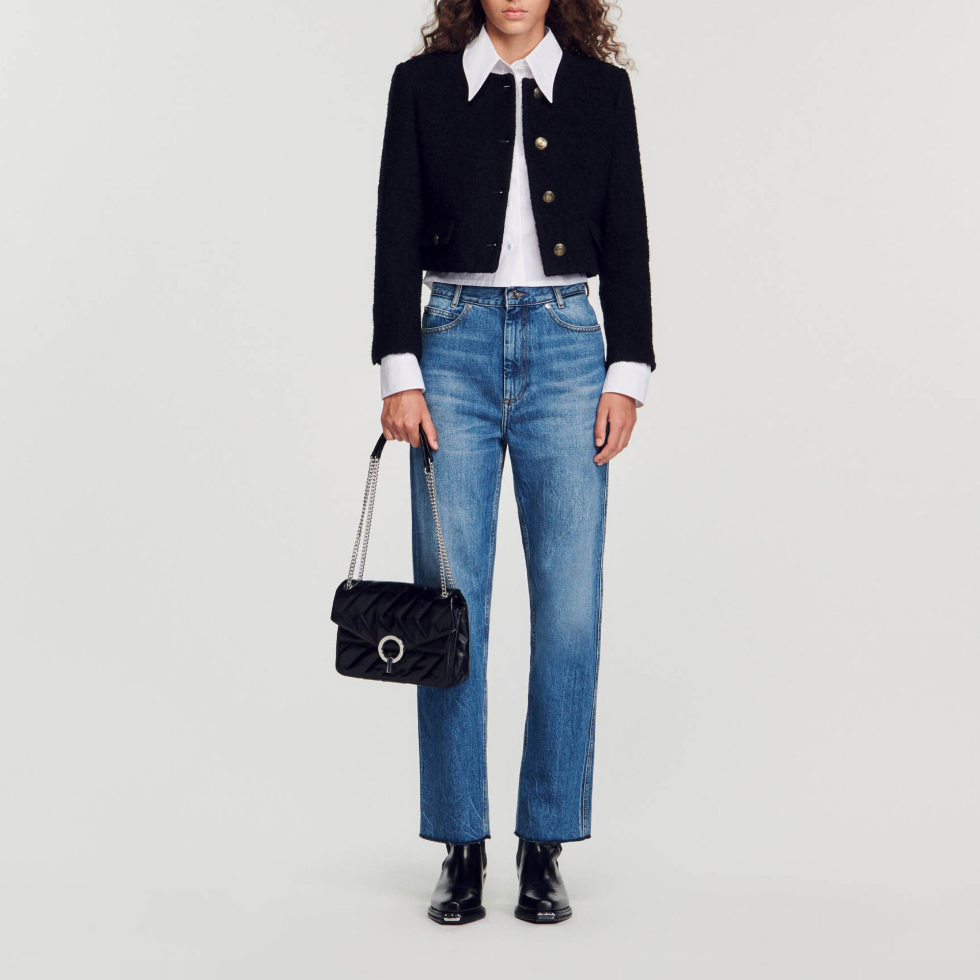 Boucle wool jacket outlet