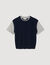 Dual-material knit jumper