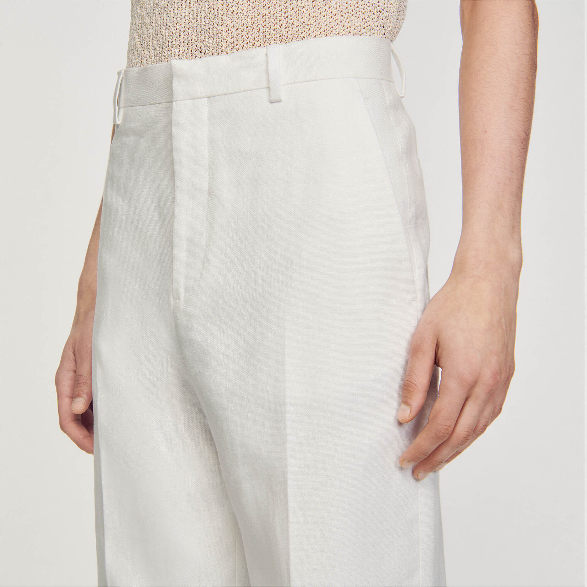 Linen and cotton trousers