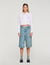 Distressed denim Bermuda shorts