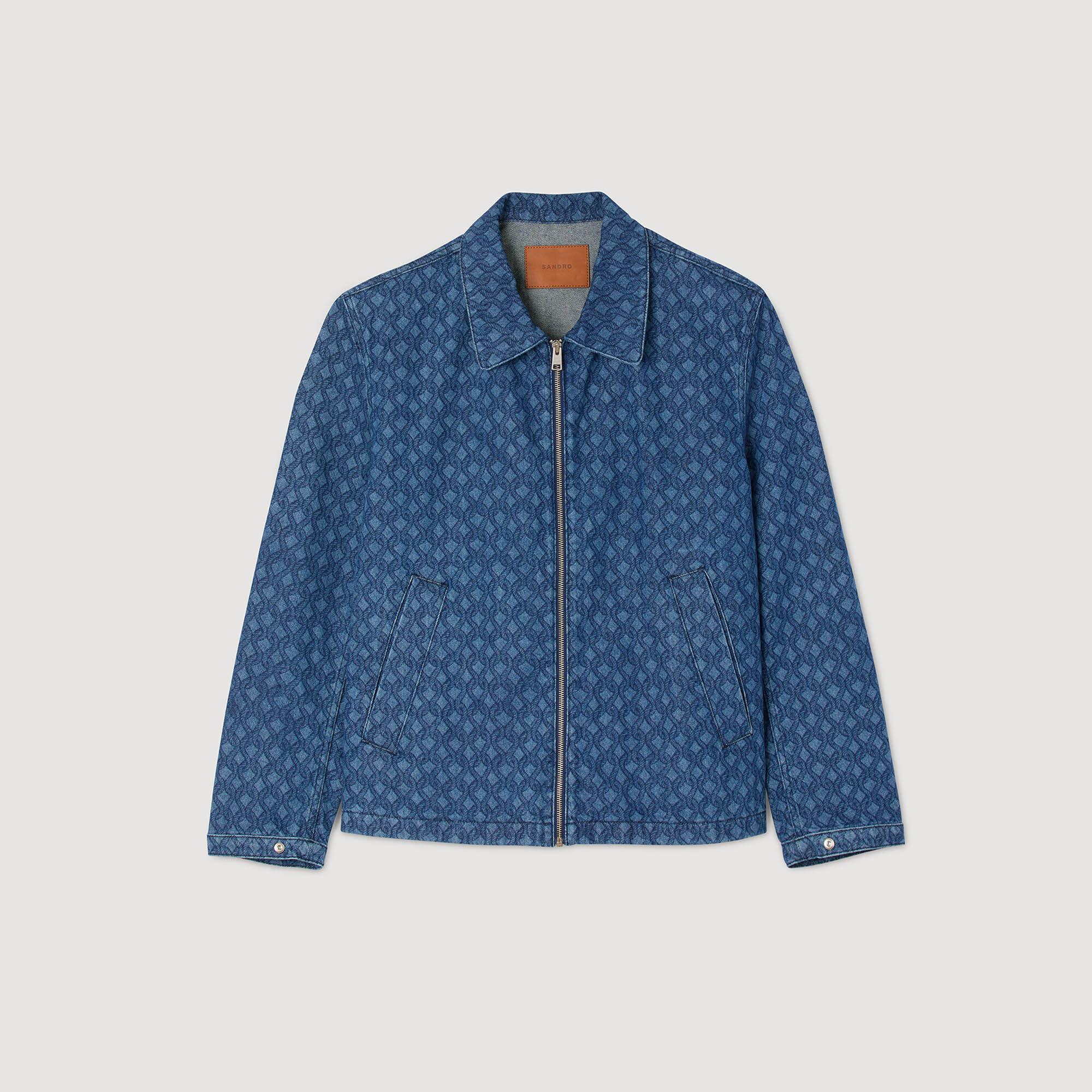 Rope motif denim jacket