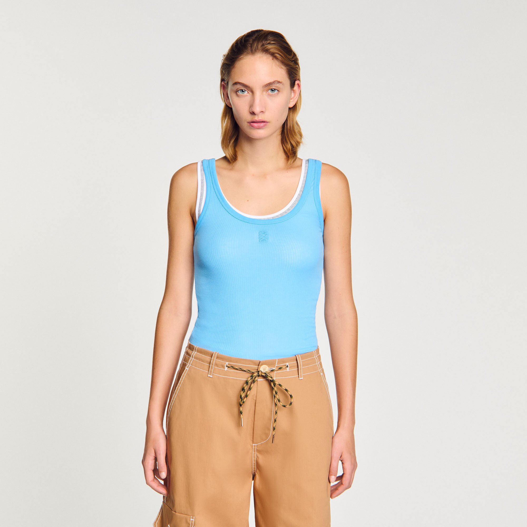 Ribbed vest top