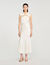 Satin maxi dress with rhinestones