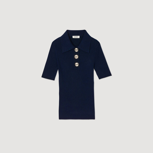 Polo-neck jumper