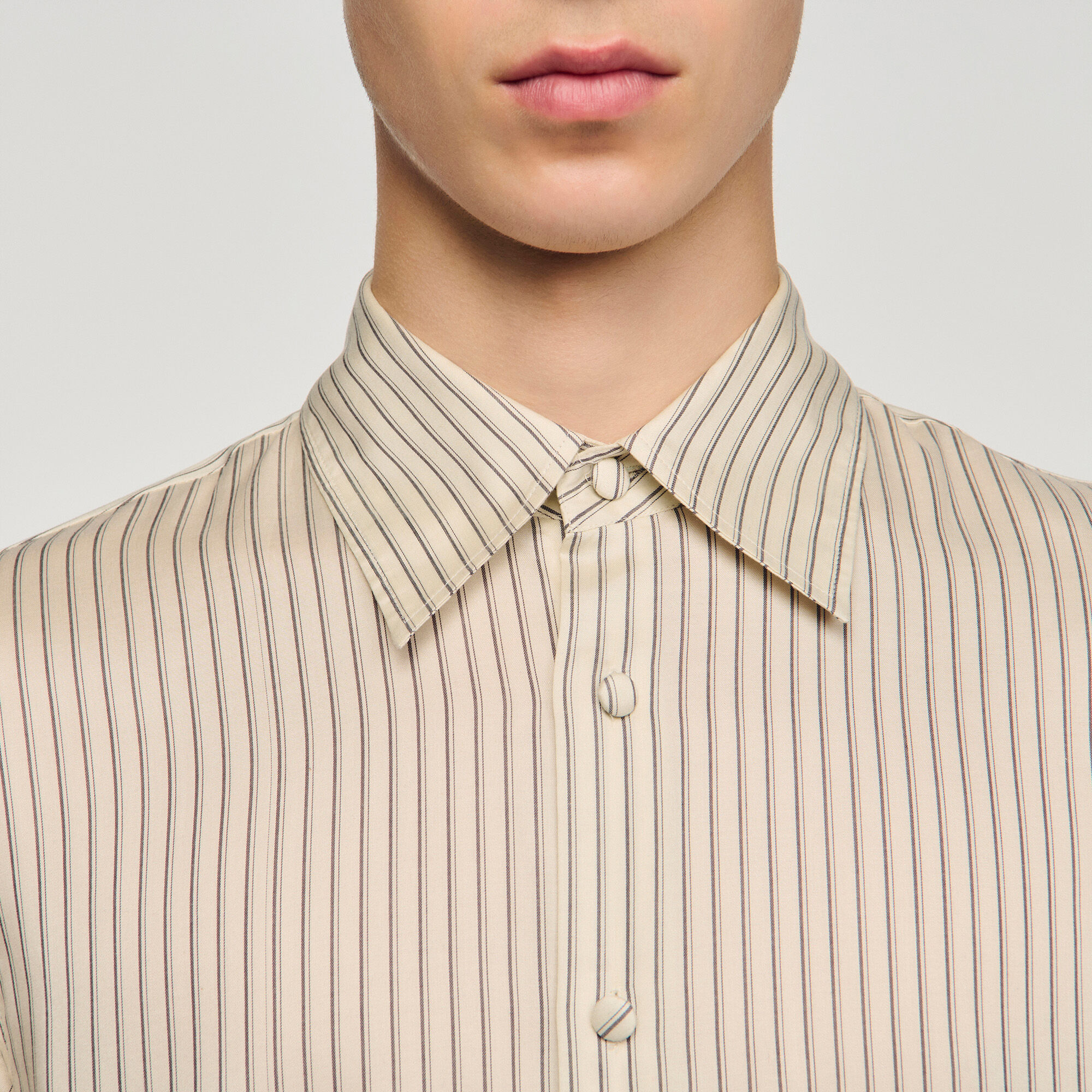 Striped loose-fit shirt