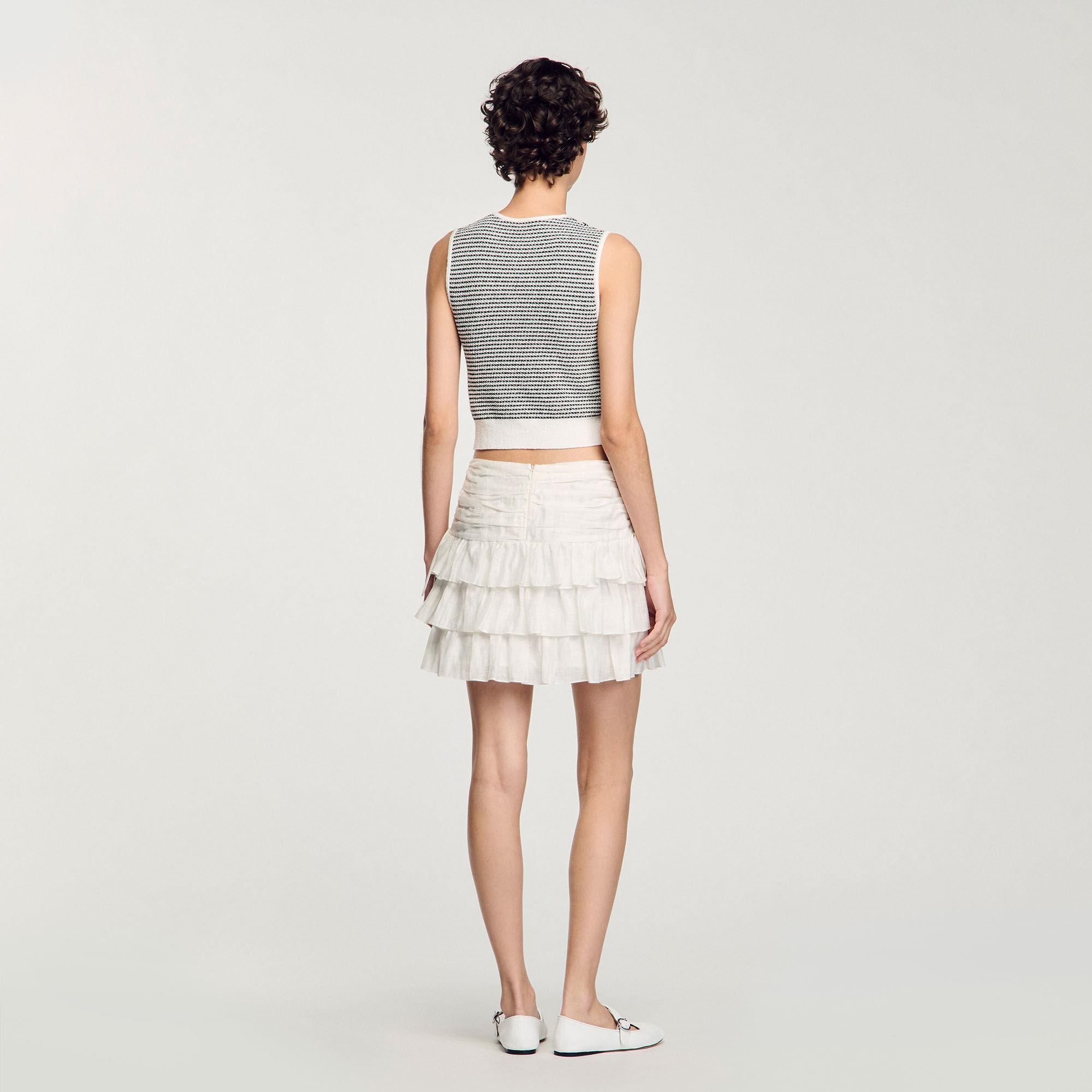 Short ruffled skirt