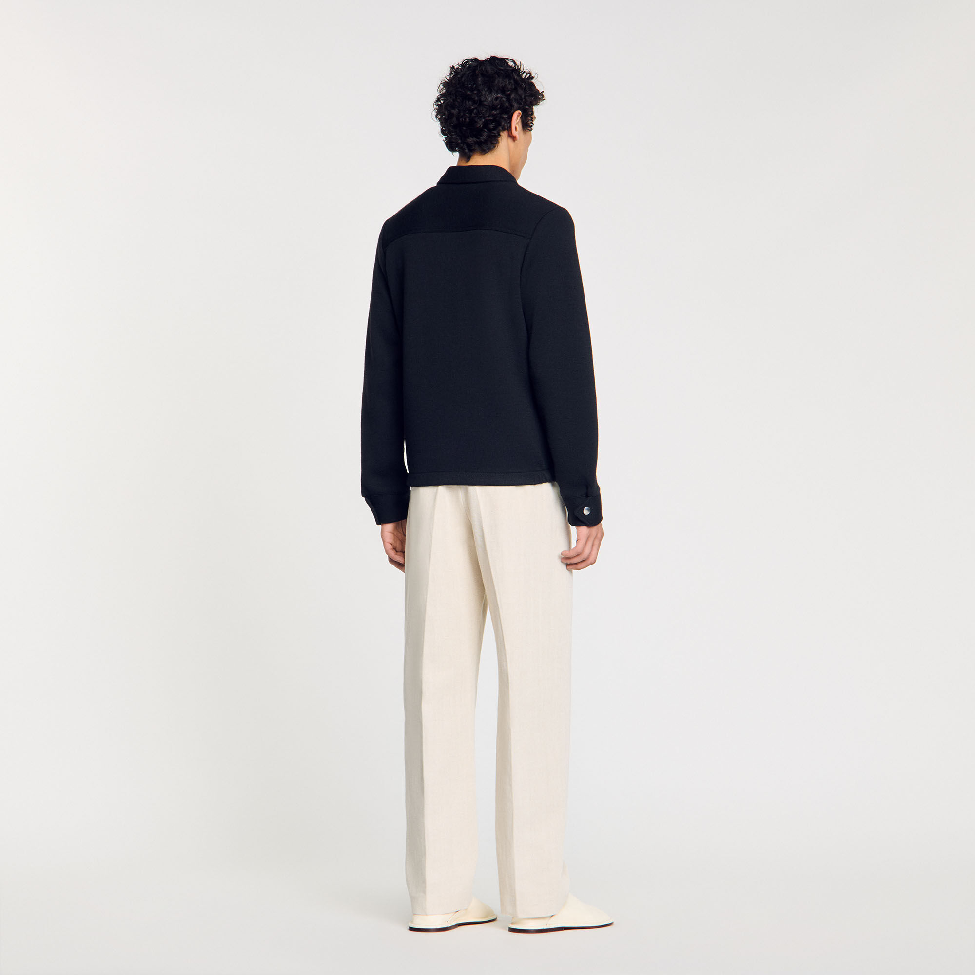 SANDRO ニットジャケット | ブラック | FARFETCH JP