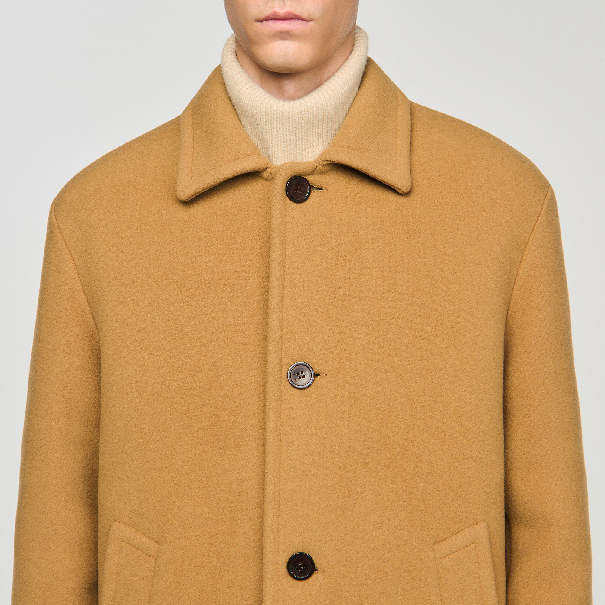 Wool and cashmere coat