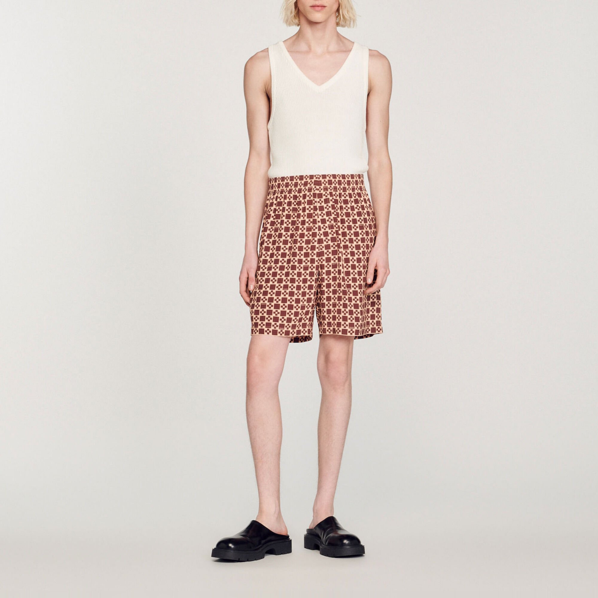 Square Cross printed shorts