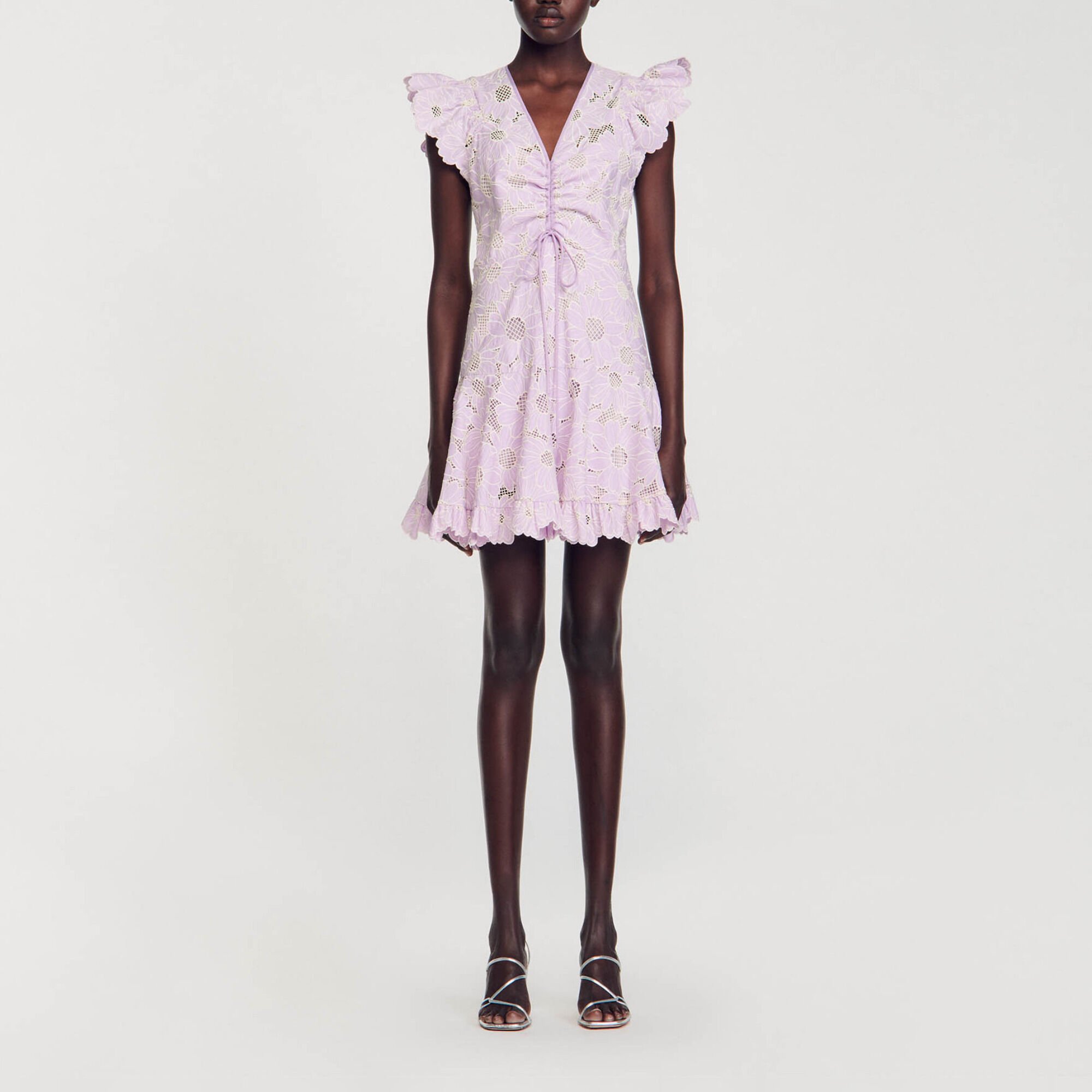 Daisy guipure short dress