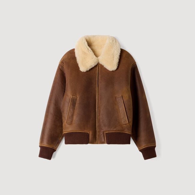 Zipped shearling jacket - Women | Sandro