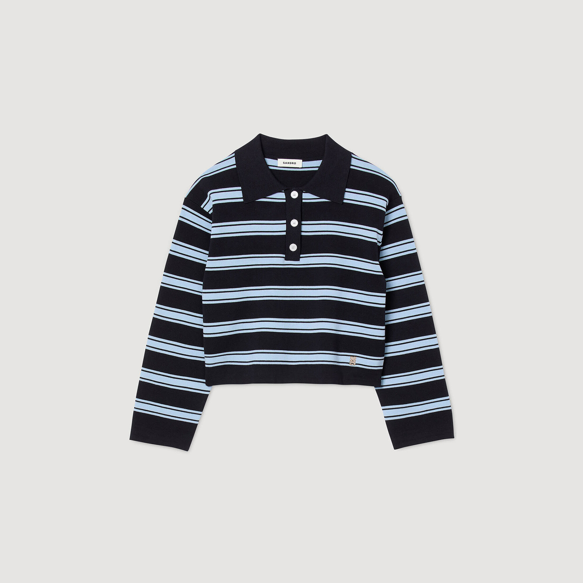 Striped polo jumper