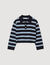 Striped polo jumper