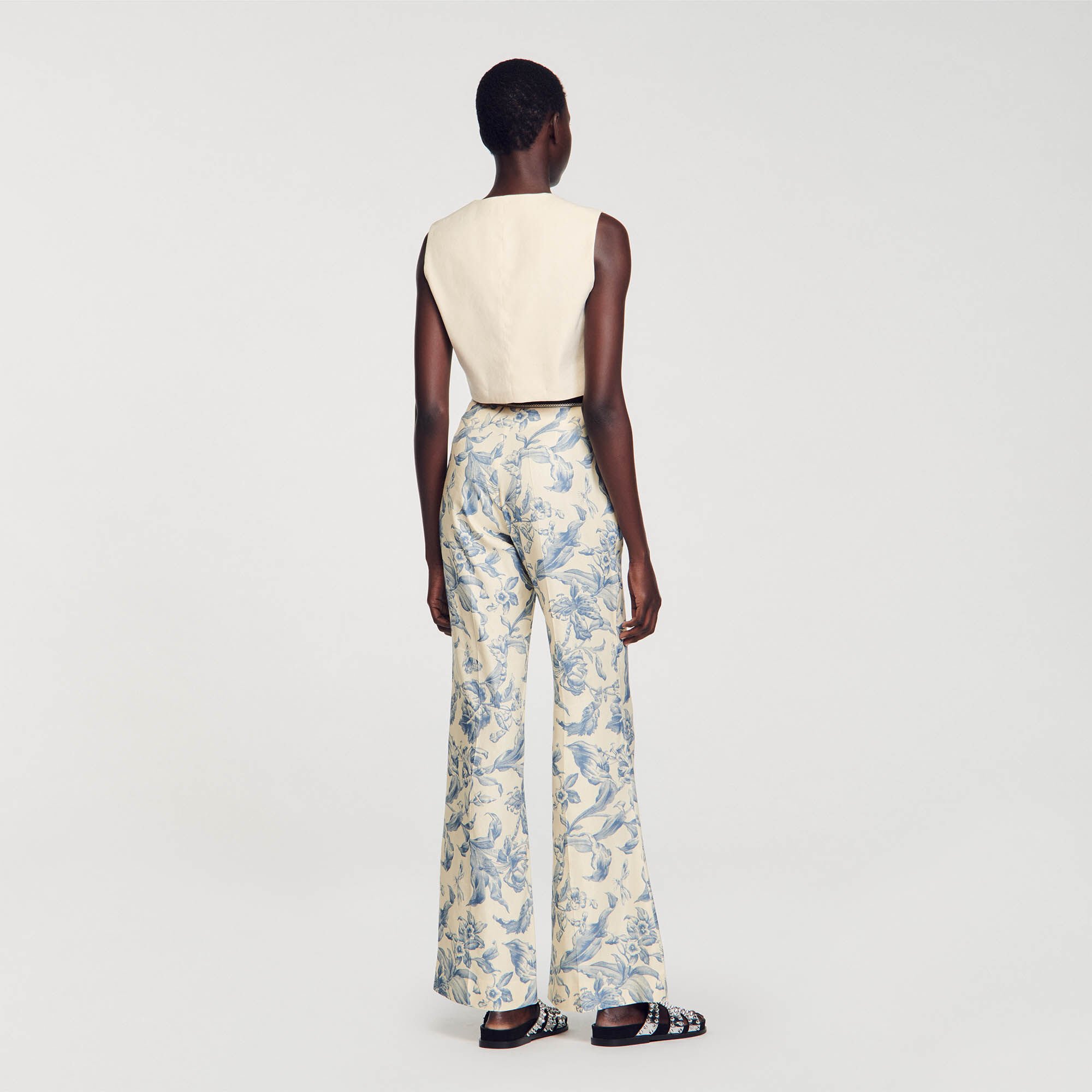Flower print trousers
