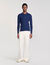 Rib knit polo shirt
