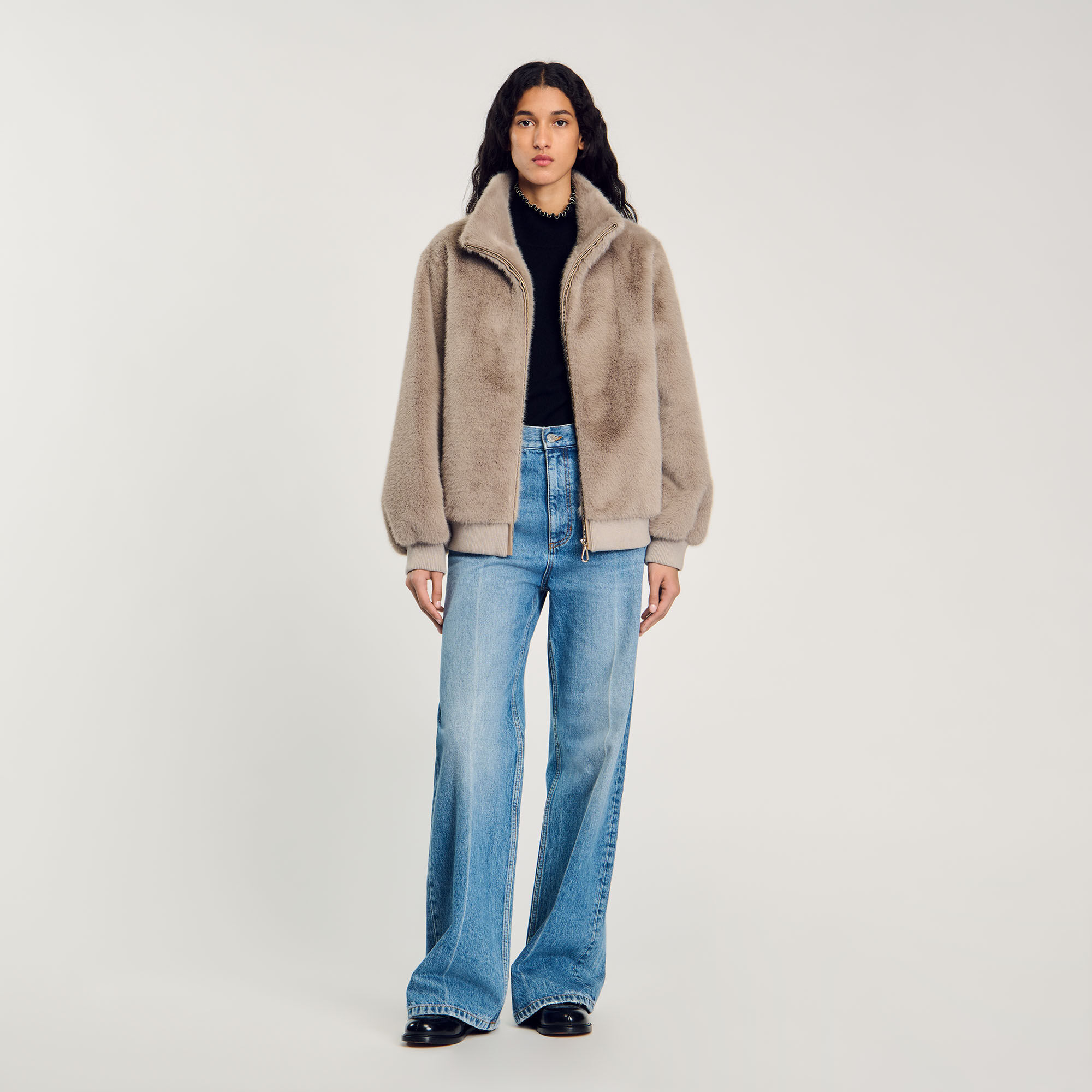 Faux fur jacket