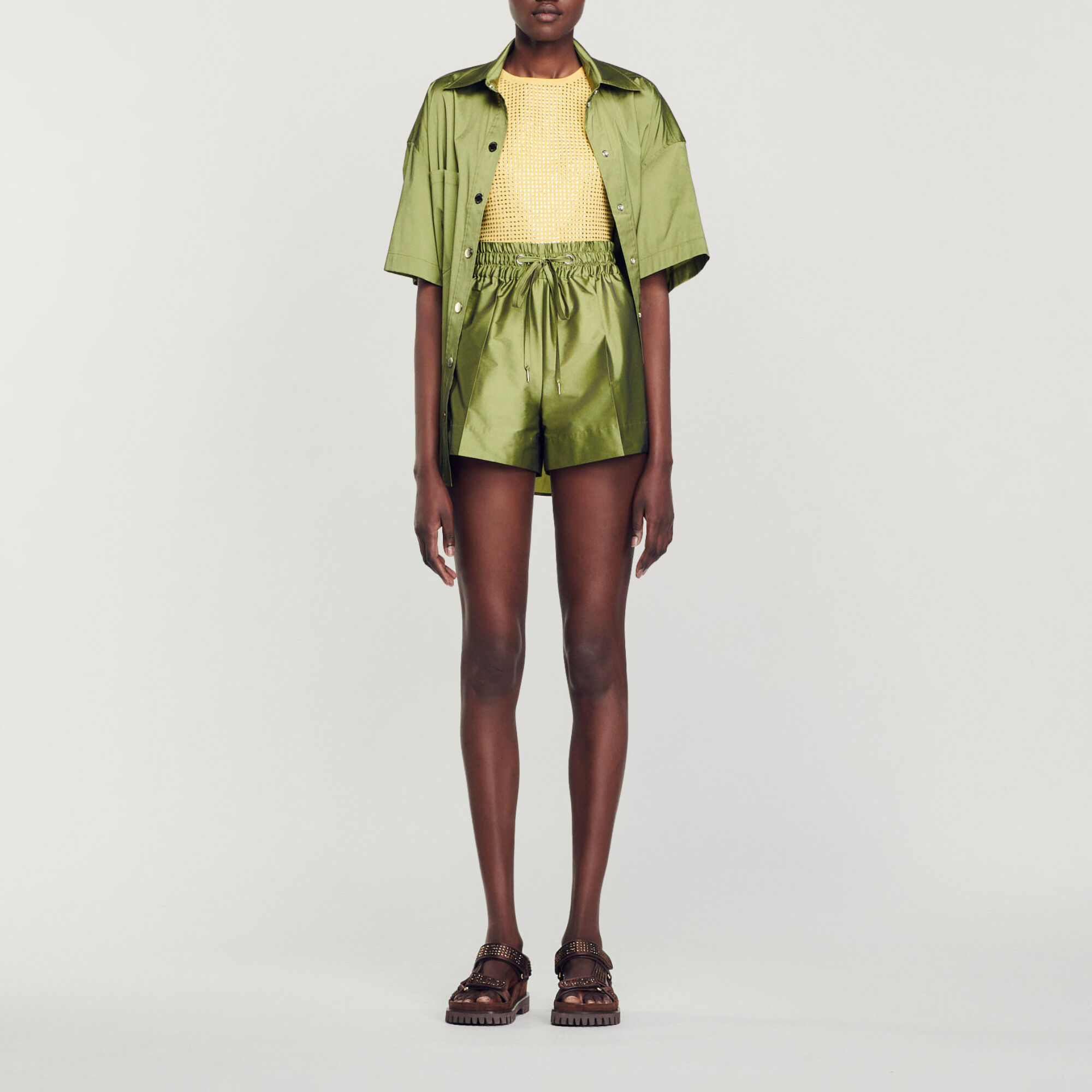 Zara silk shorts clearance