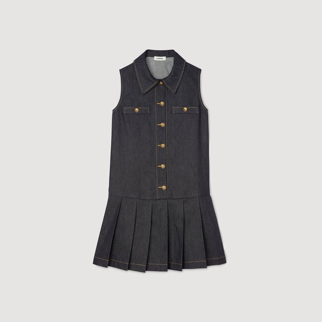Short denim dress