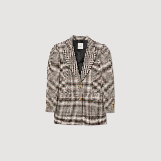 Checked suit jacket