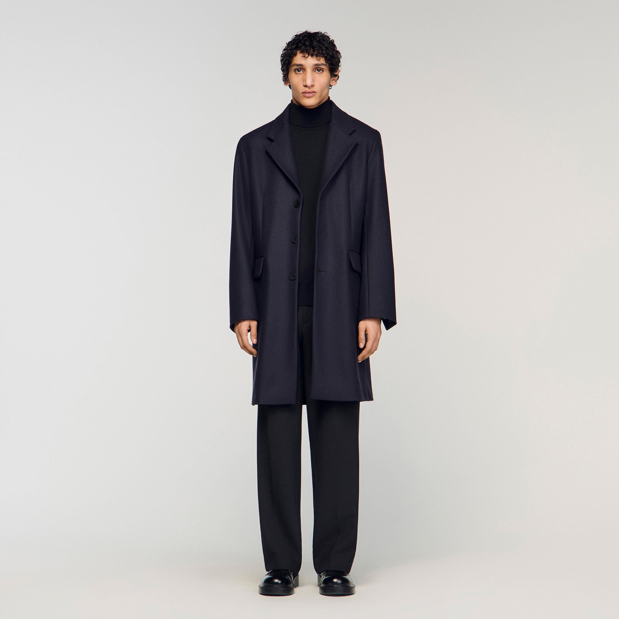 Wool and cashmere coat