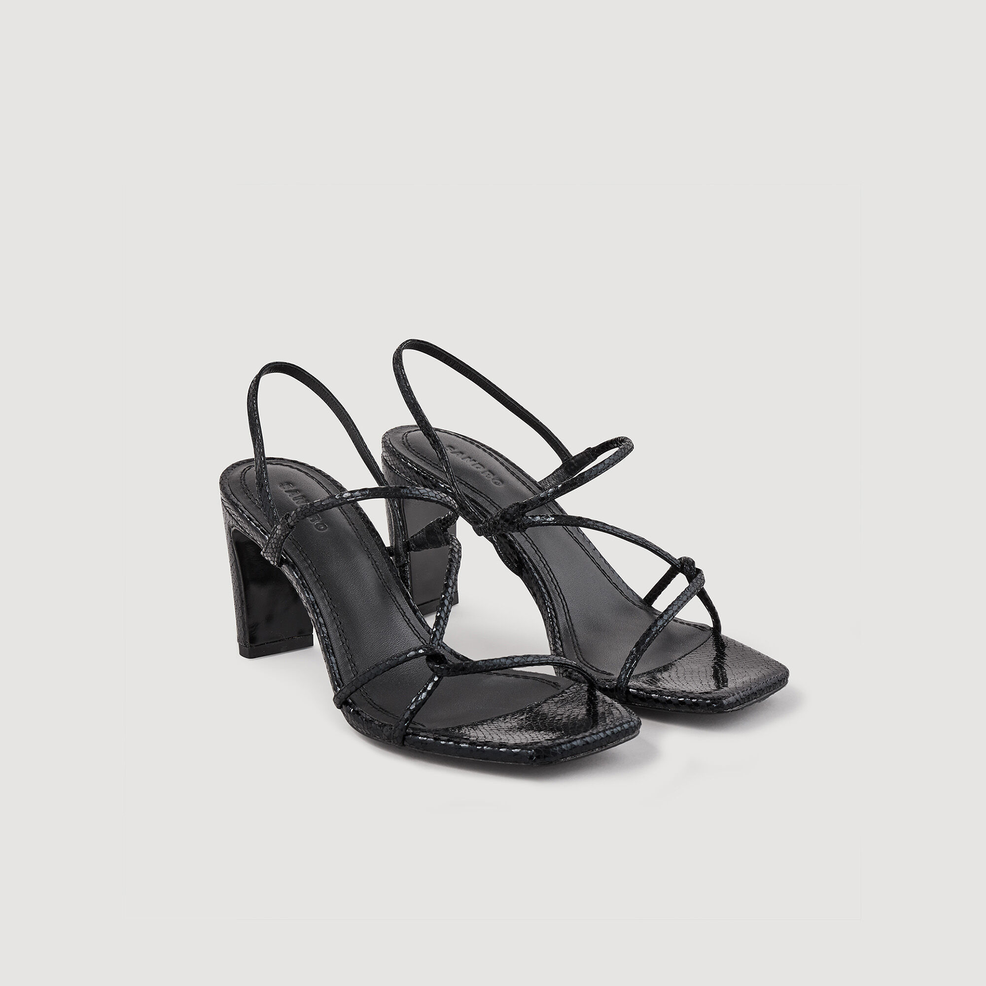 Sandals with narrow straps