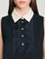 Short dress with contrast collar