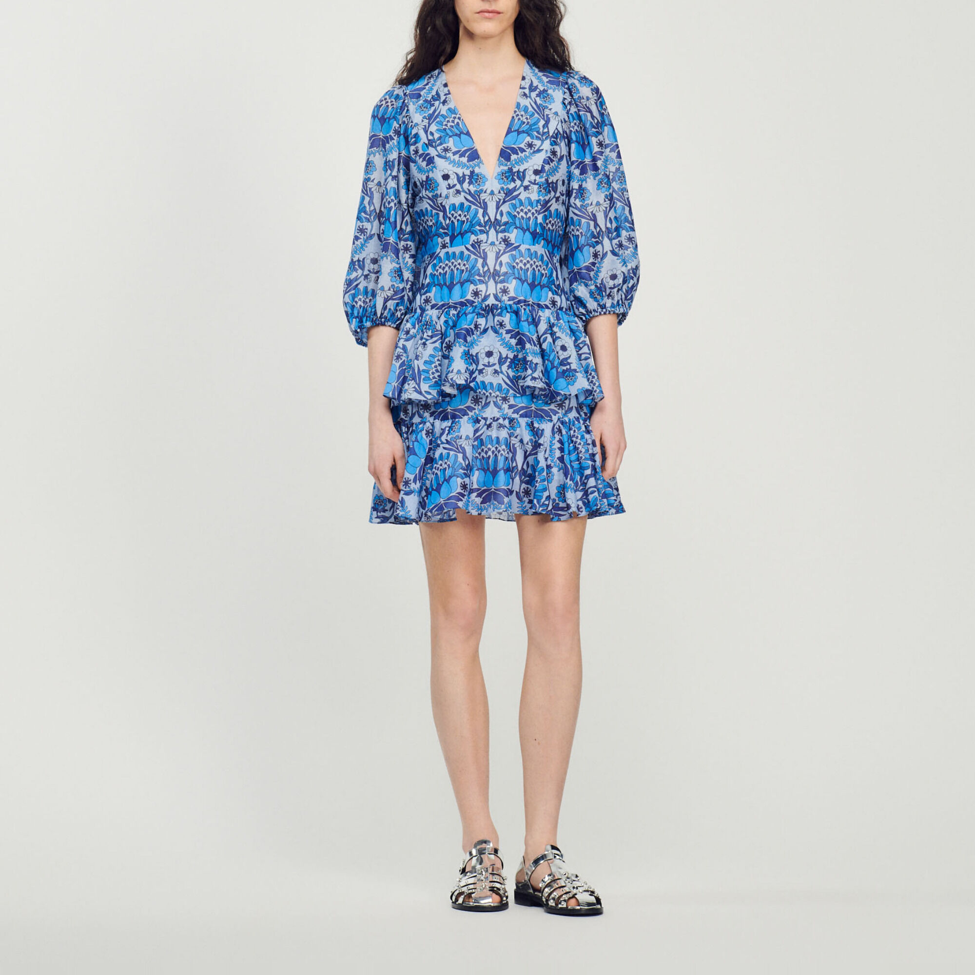 Sandro scarf print dress top