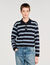 Striped polo jumper