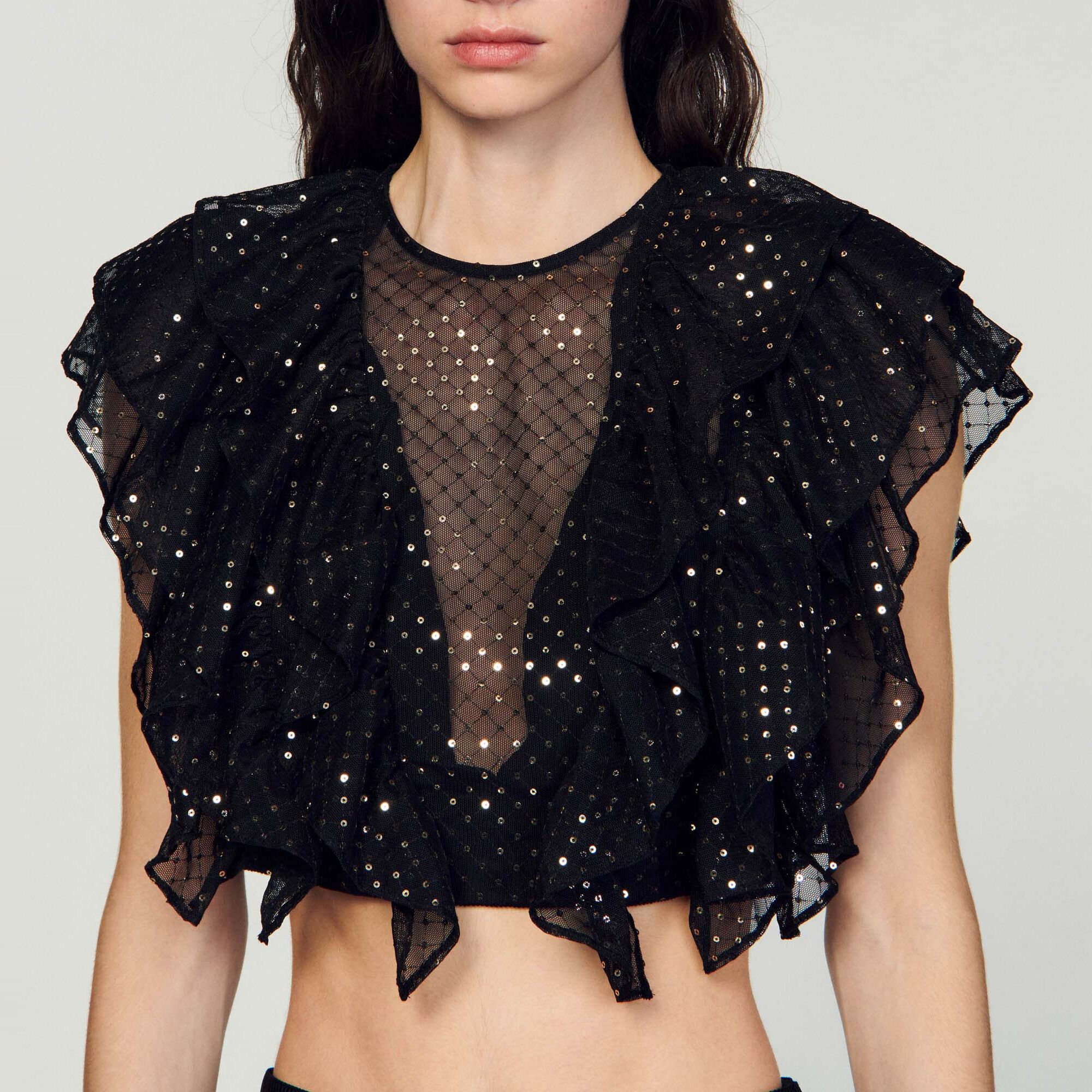 Ruffled crop top