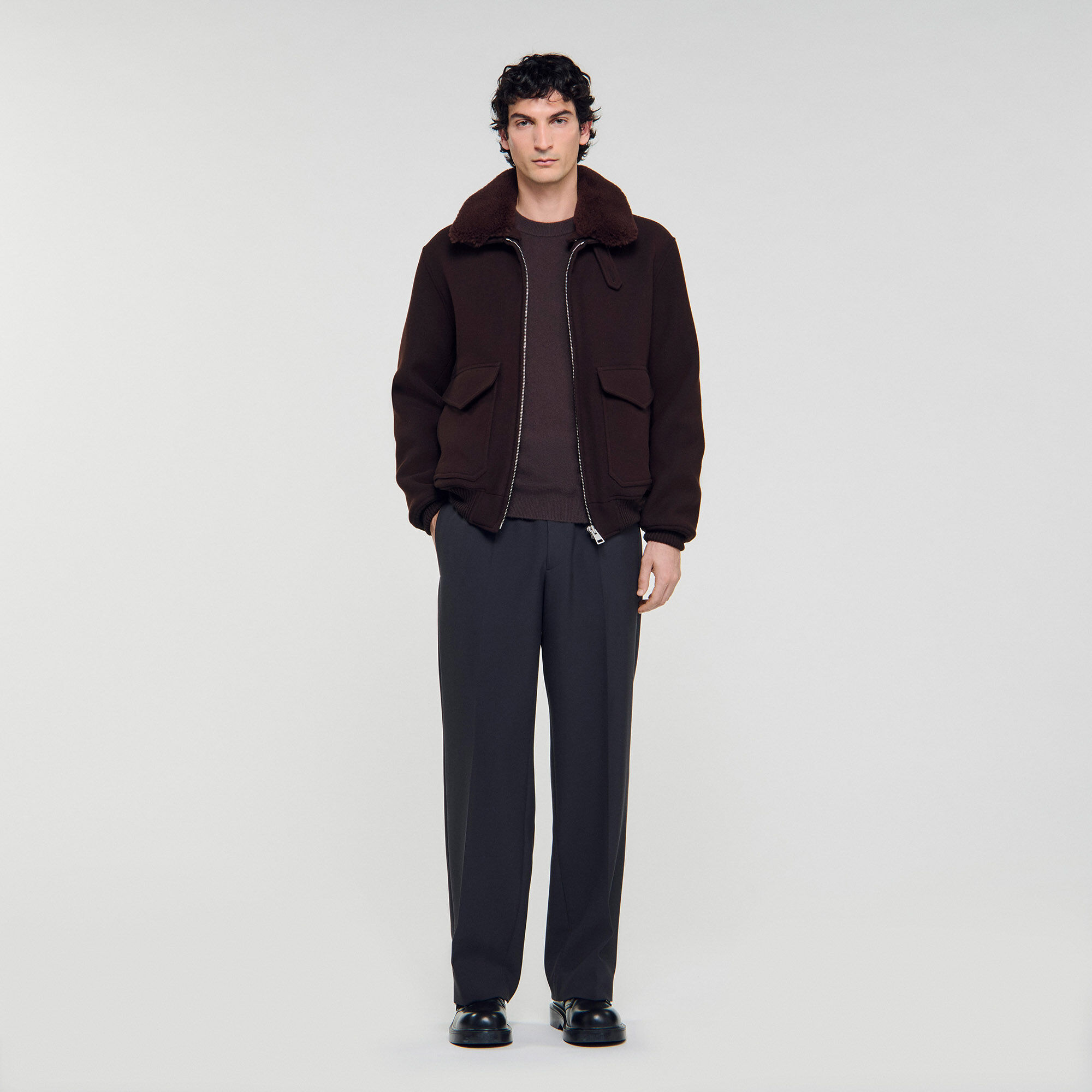 Brown coats for men | Sandro Paris