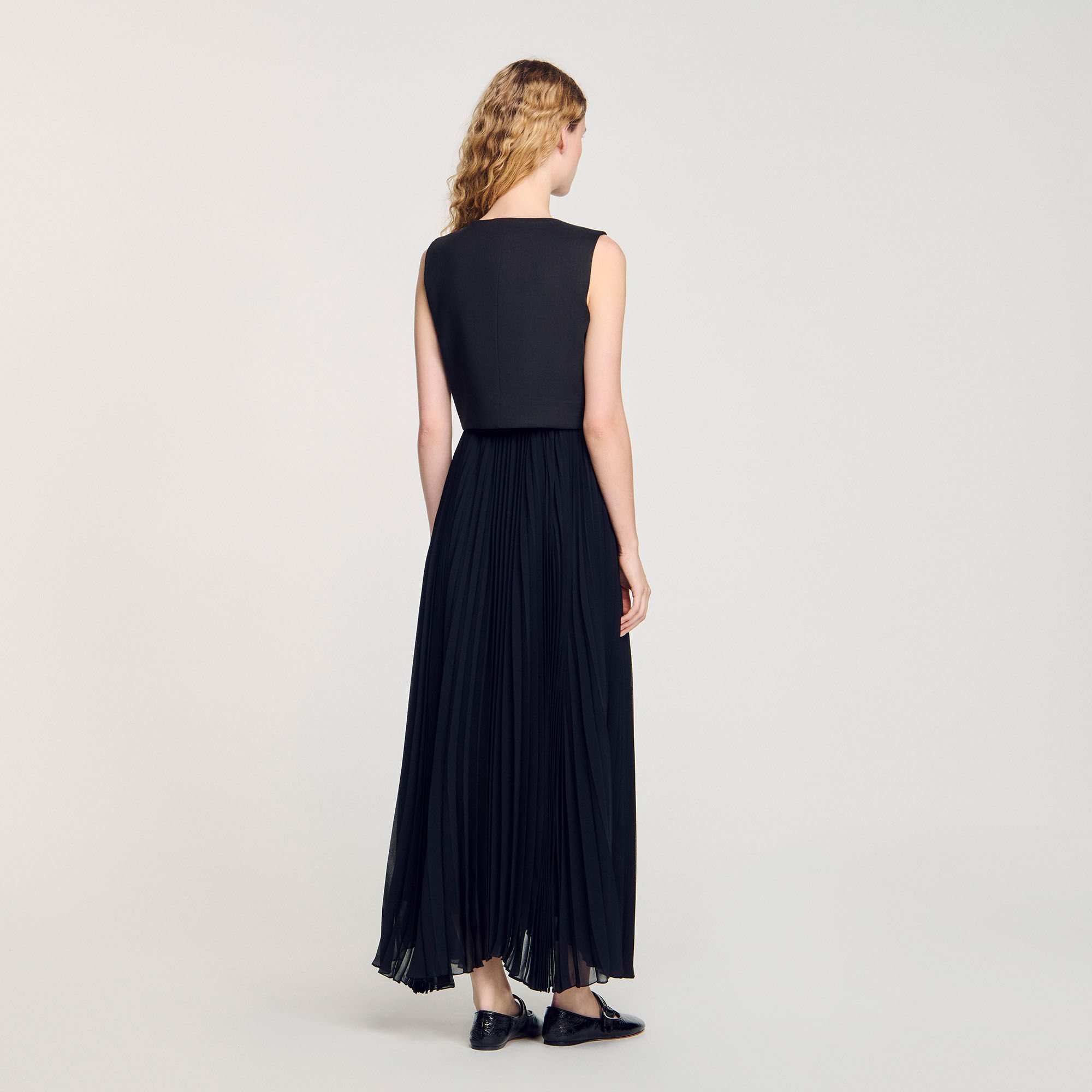 Pleated maxi dress