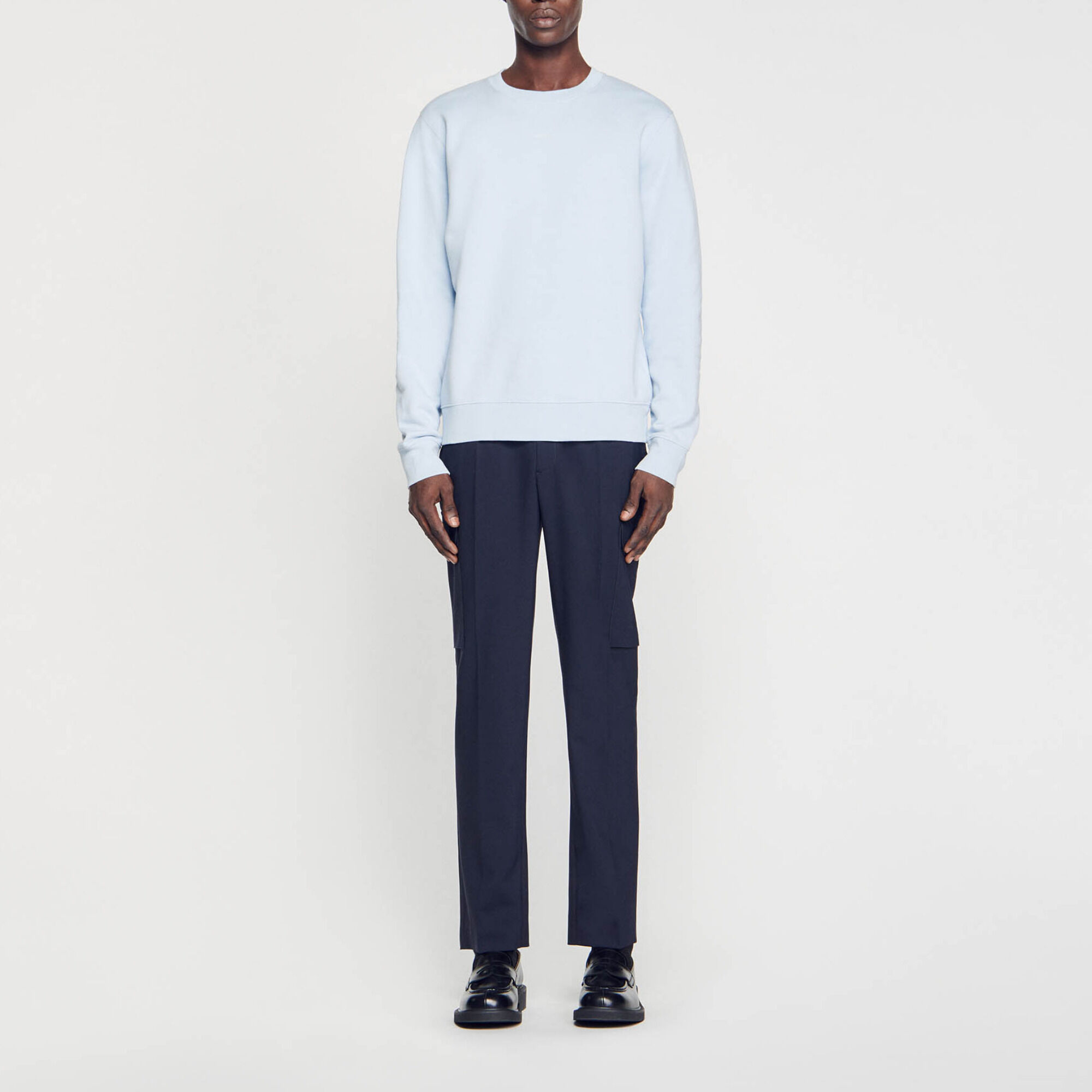 Embroidered fleece sweatshirt