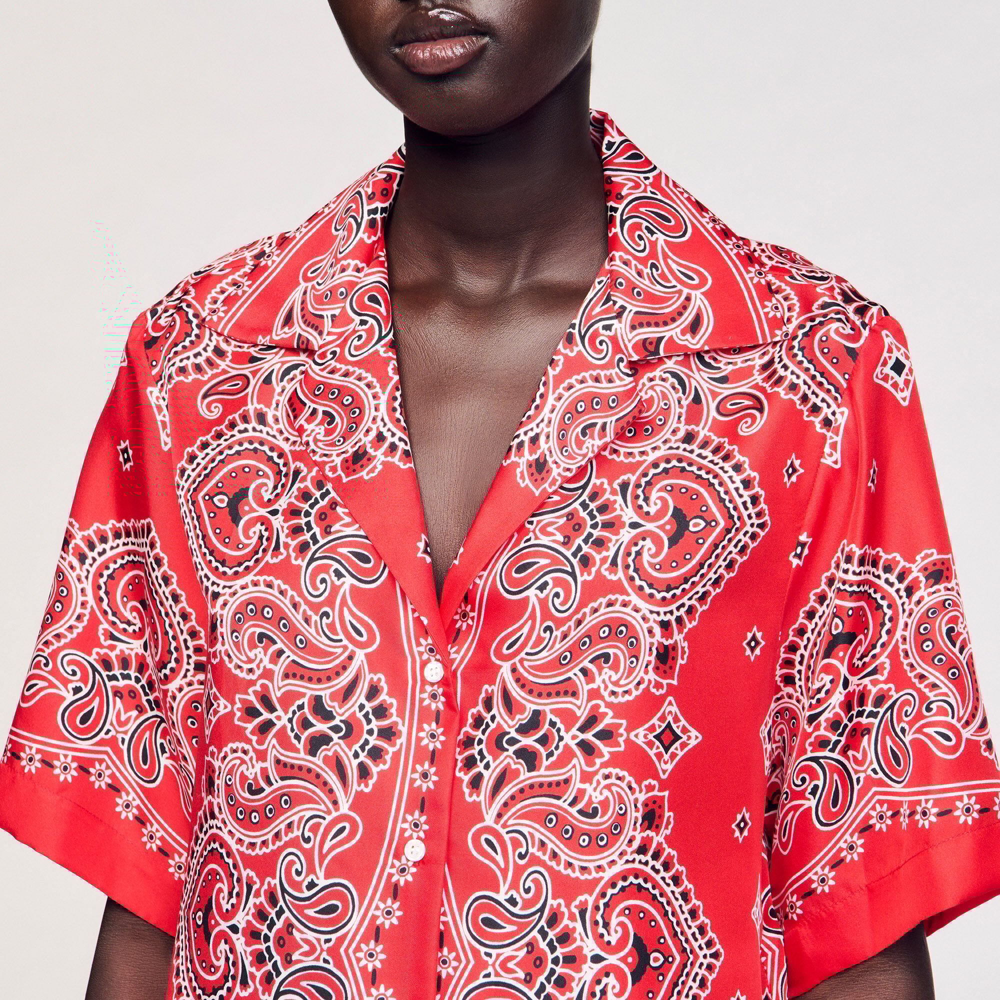 Bandana print silk shirt