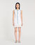 Short knit dress with ruffles