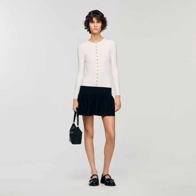 Cropped two-tone dress