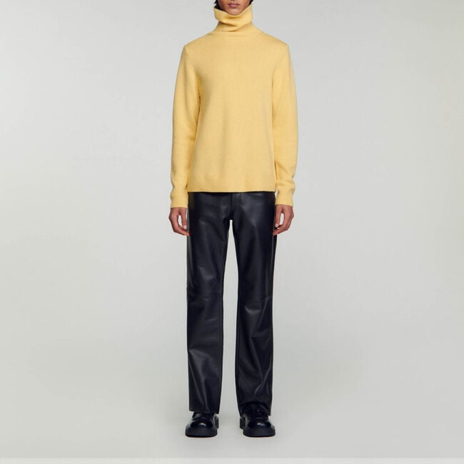 Wool and cashmere turtleneck jumper