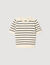 Striped jumper with pearl collar