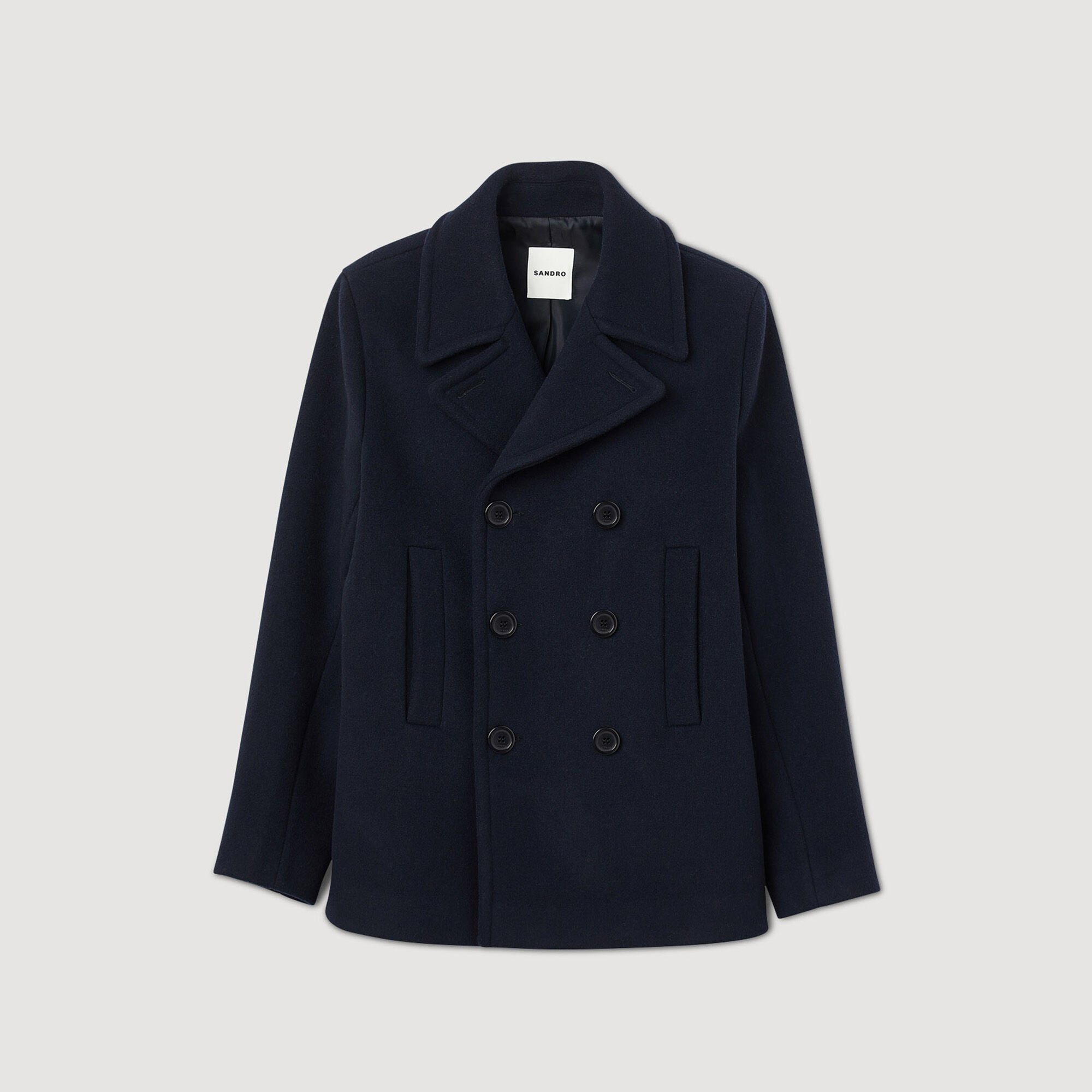 Straight-fit wool-blend coat - Men | Sandro