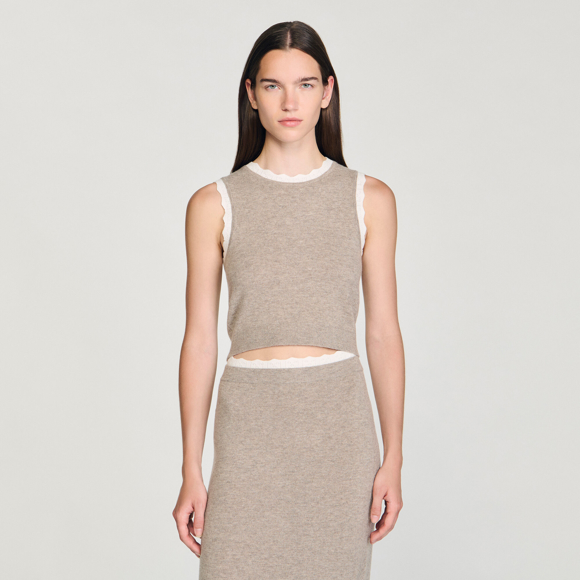 High-neck knit jumper