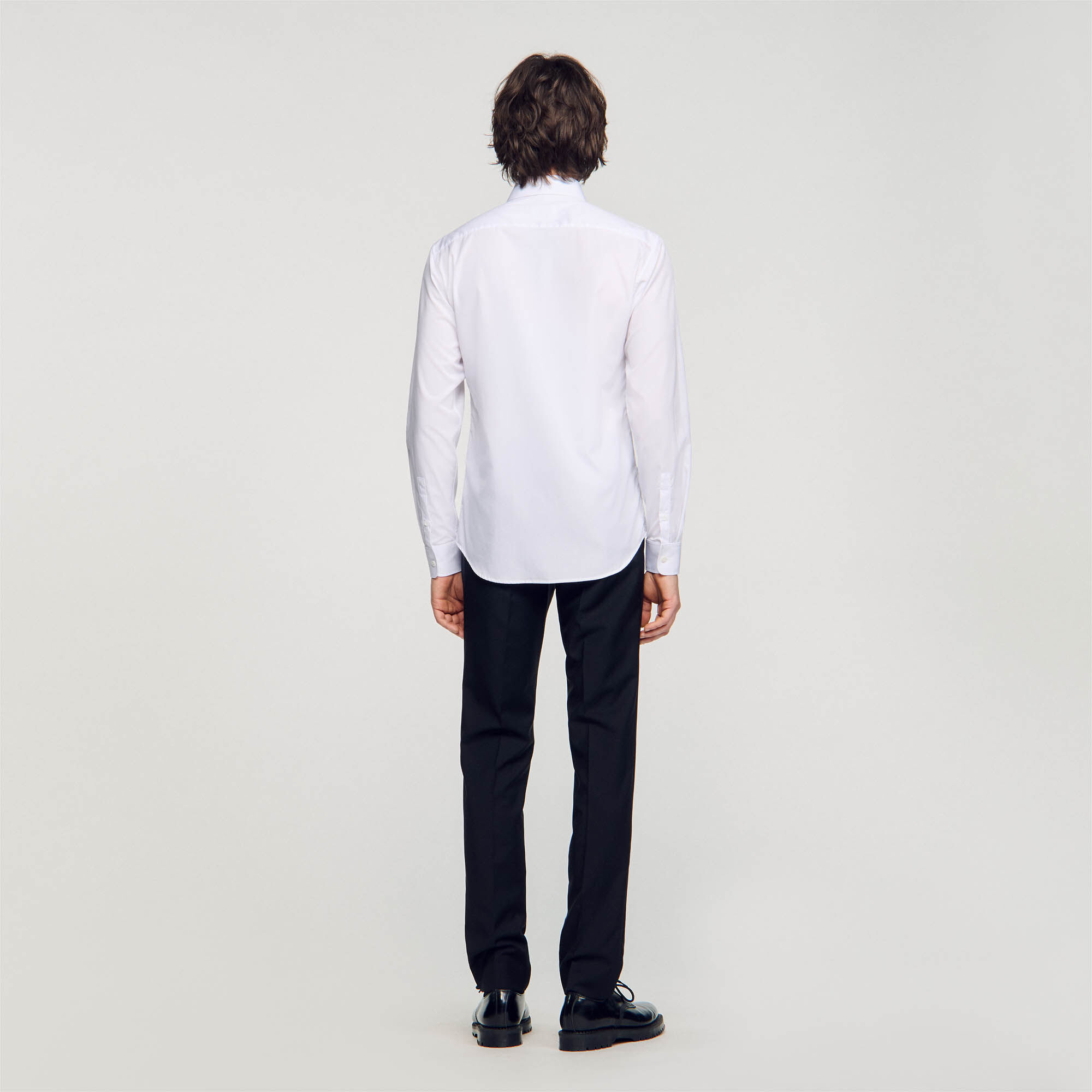 Long-sleeved shirt white / beige for Men | Sandro Paris Long-sleeved shirt white / beige for Men | Sandro Paris