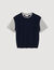 Dual-material knit jumper