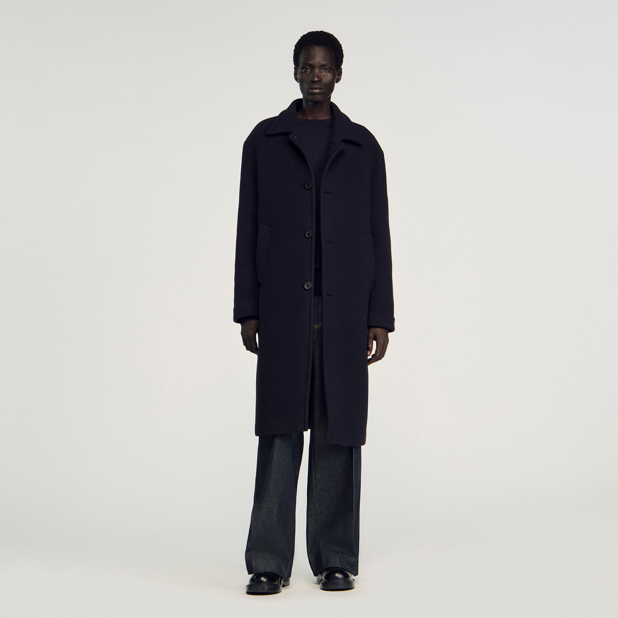 Wool and cashmere coat