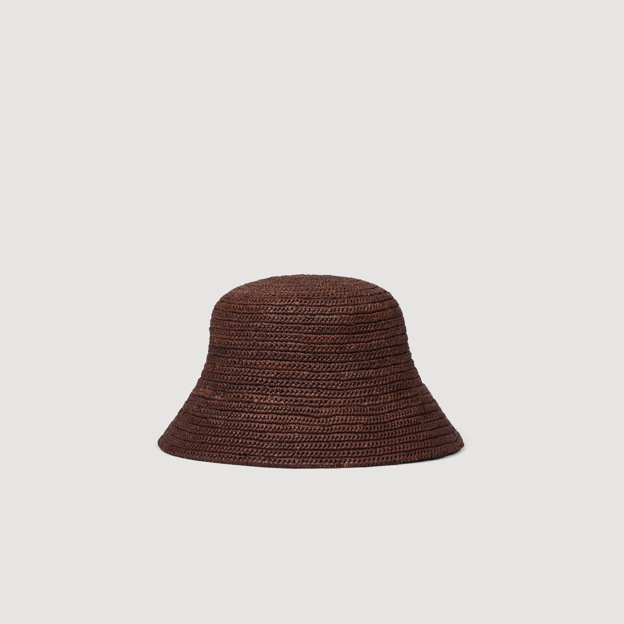 Crochet raffia bucket hat