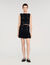 Short pleated knit skirt