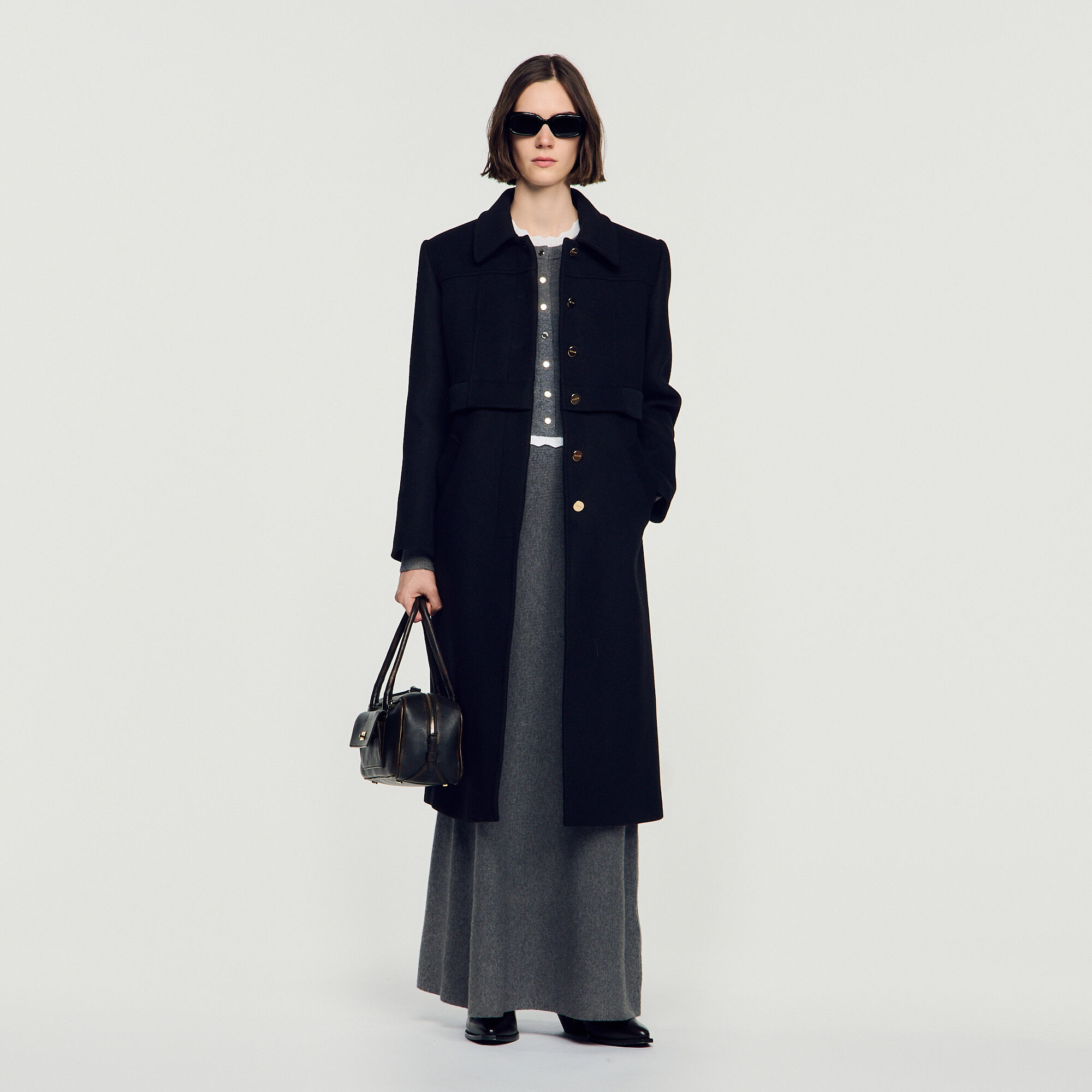 2-in-1 effect wool coat - Women | Sandro