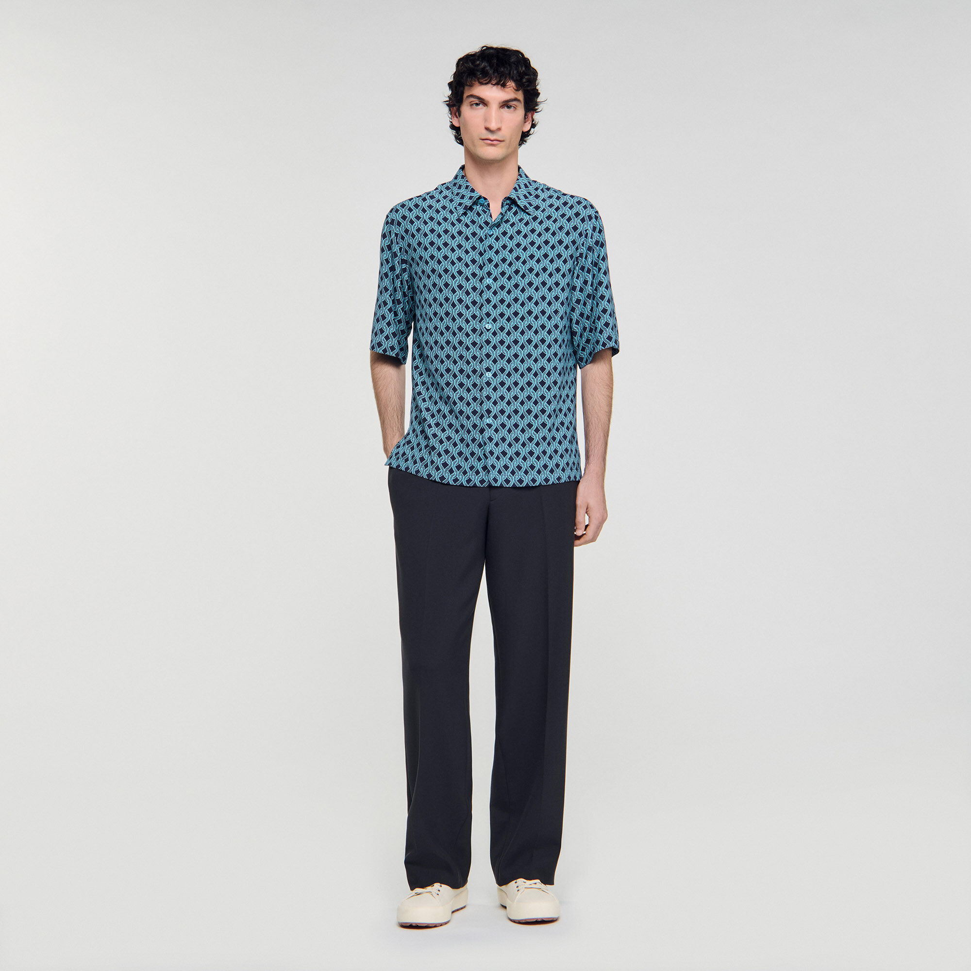 ❤️25新作 新品♡ Sandro 青シャツロングワンピース♡　608 Shirts for men | Sandro Paris